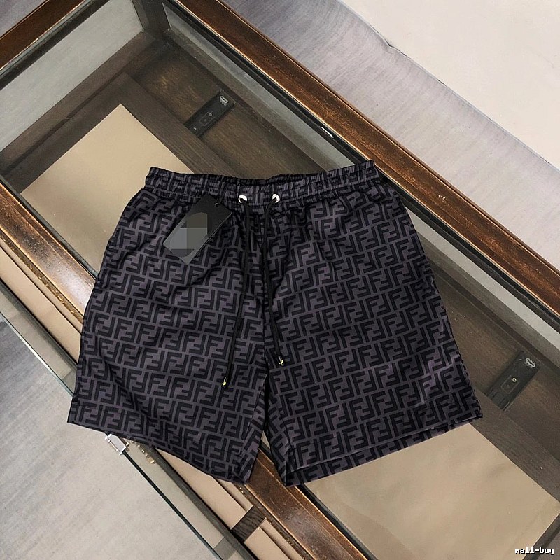 Fendi FF Monogram Trendy Cool Style Black Casual Shorts