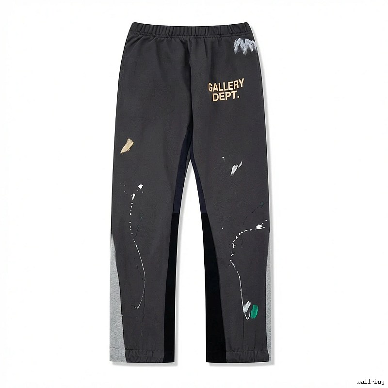 Gallery Dept Graffiti Style Black and Grey Sweatpants