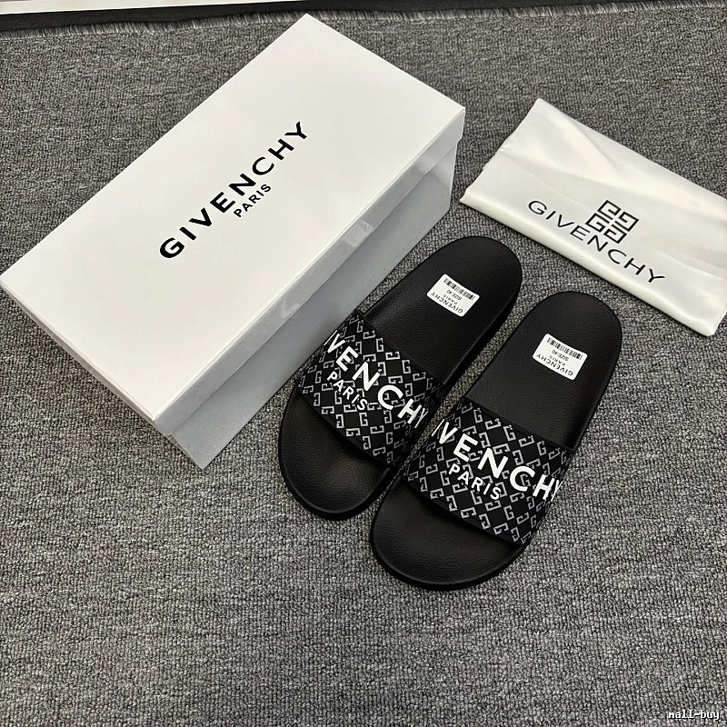 Givenchy 4G Monogram Street-style Black Slippers