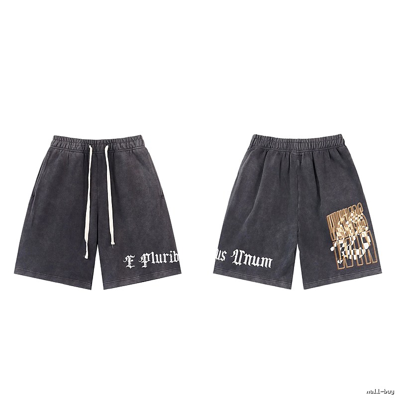 Godspeed Gothic Street Style Charcoal Grey Casual Shorts
