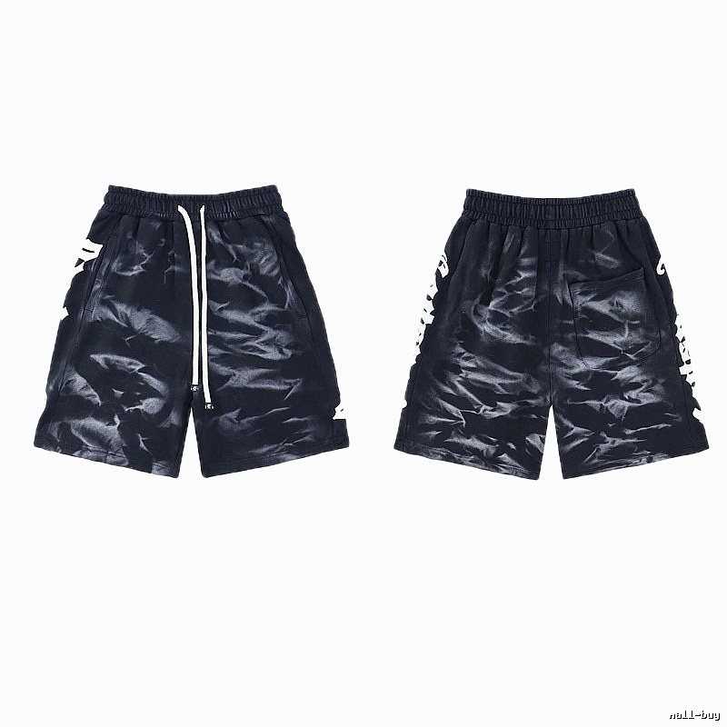 Godspeed Tie-Dye Collection Street Style Black and Grey Shorts