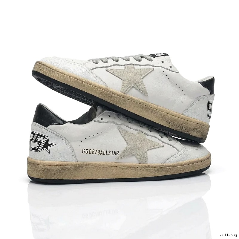 Golden Goose Ballstar retro-style white shoes