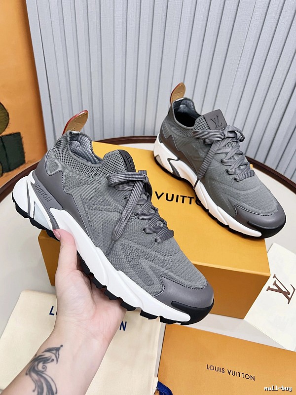 Gray Louis Vuitton Gray Runner Sneaker for Daily Rotation