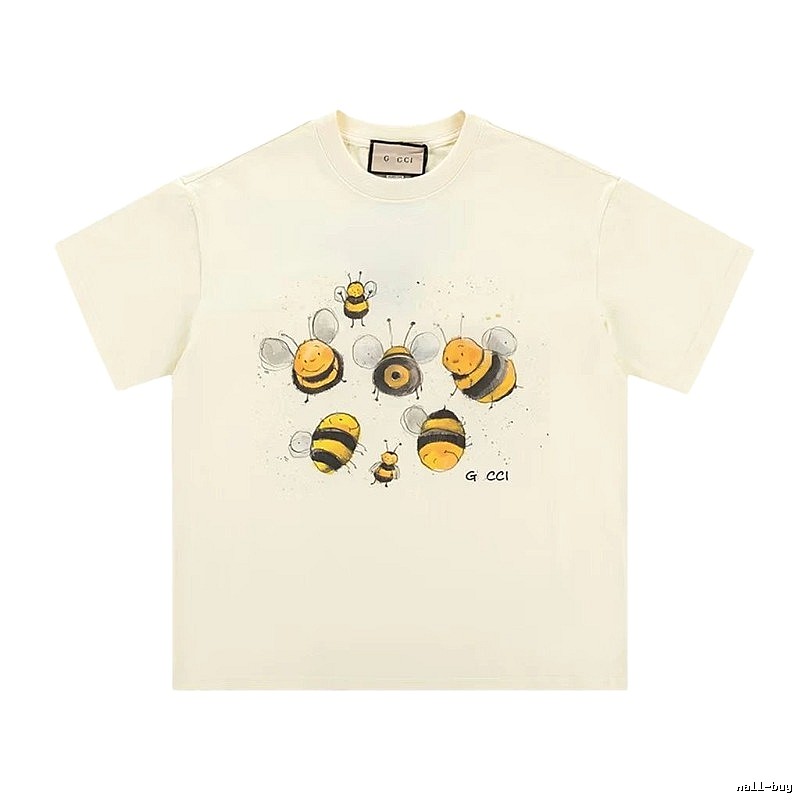Gucci Bee Graffiti Casual Style Off-white T-shirt