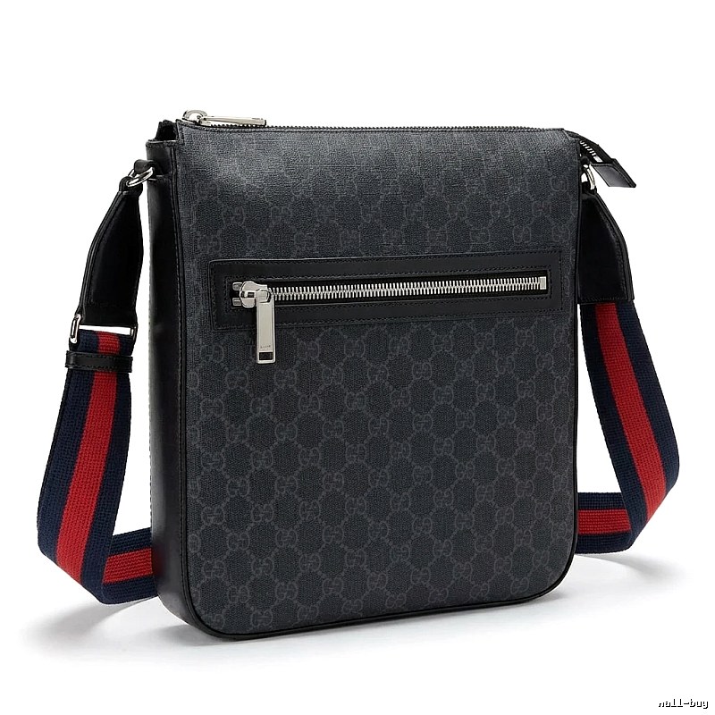 Gucci classic print style black and grey crossbody bag