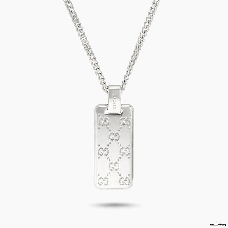 Gucci Double G Print Silver Necklace