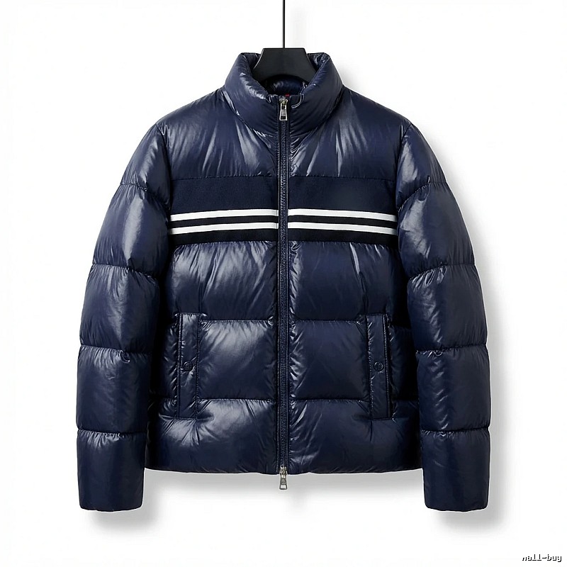 Gucci striped fashionable dark blue down jacket