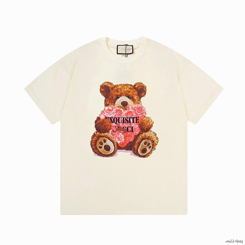 Gucci Teddy Bear Print Casual Off-white T-shirt