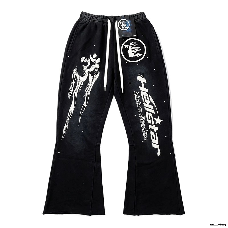 Hellstar dark style black long trousers