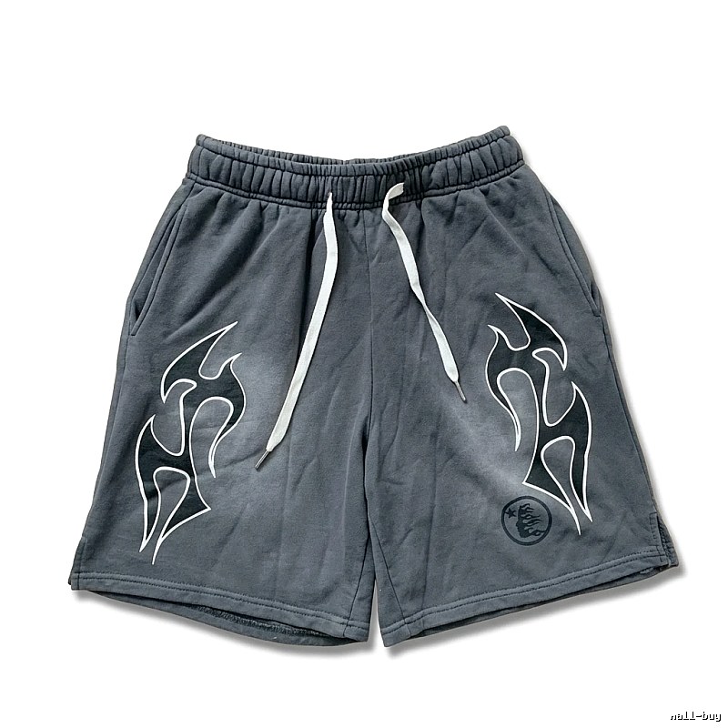 Hellstar Flame Wind Grey Shorts