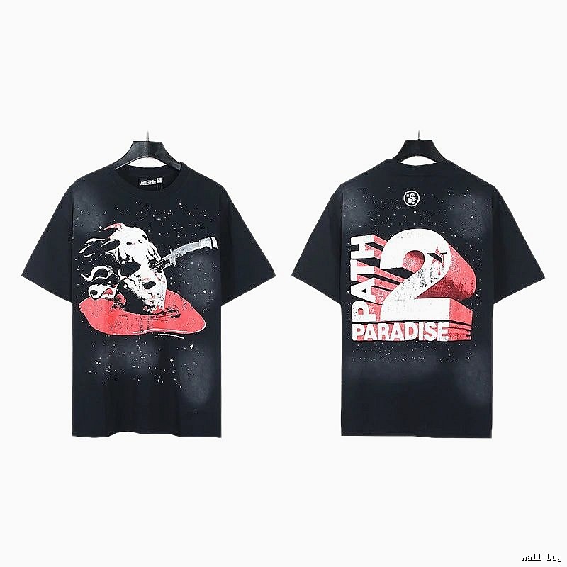 Hellstar Killer Print Street Style Black & Red T-Shirt
