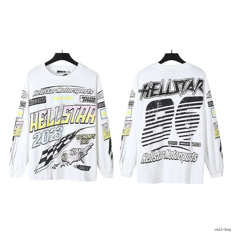 Hellstar Racing Style White Sweatshirt