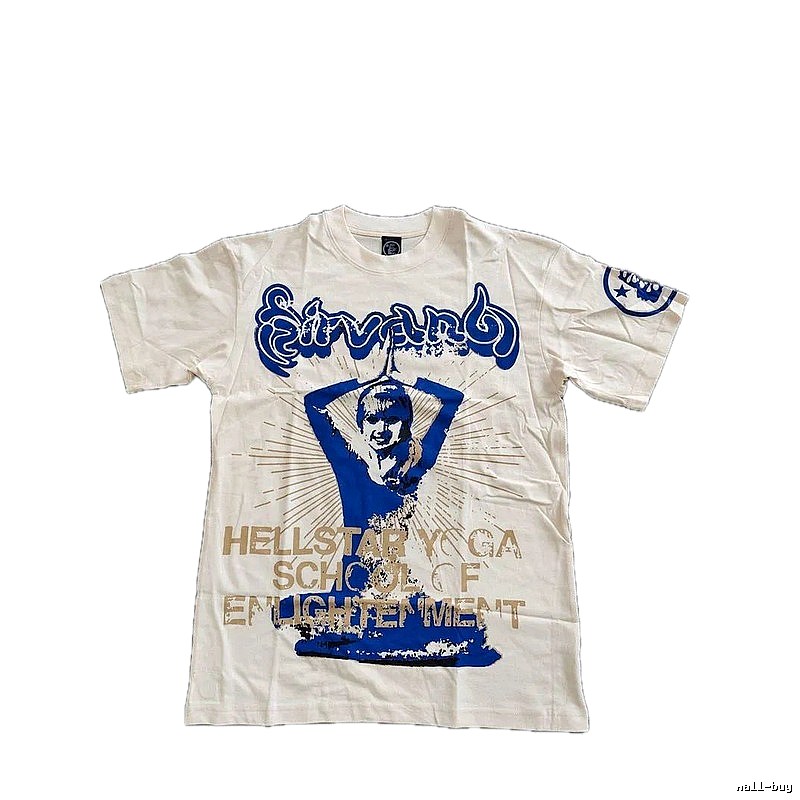 Hellstar Yoga Collection Vintage Style Off-white T-Shirt