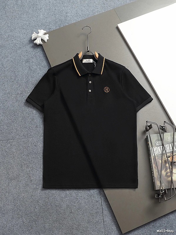 Hermès Classic Wind Black Polo Shirt