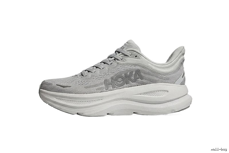 HOKA Trendy Gray-White Athletic Shoes