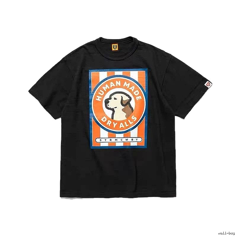 HUMAN MADE DRYALLS Vintage Style Black T-shirt