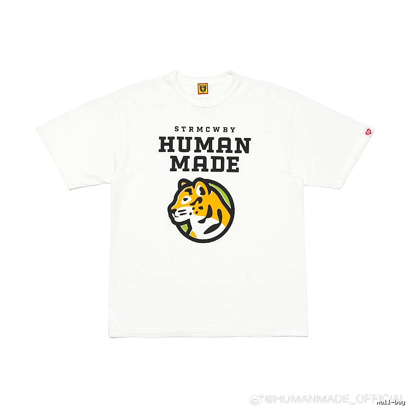HUMAN MADE Tiger Head Print Japanese Streetwear White T-Shirt