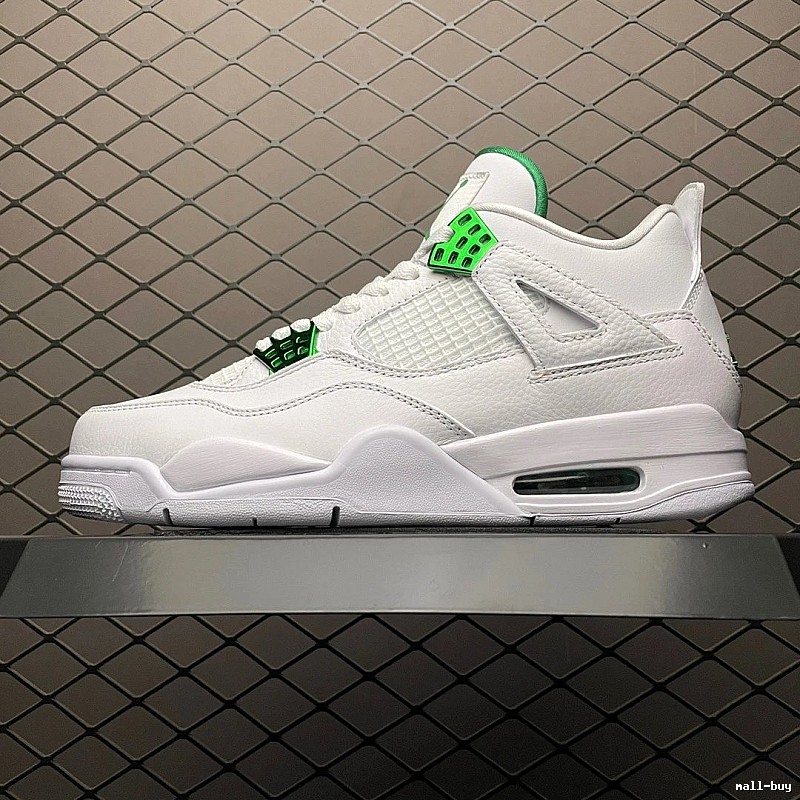 Jordan Basketball High-Tops in White and Green, Finished with Perforated Toe