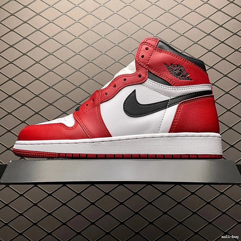 Jordan Red, White and Black Basketball High-Tops Highlighting Contrast Midsole Blocks
