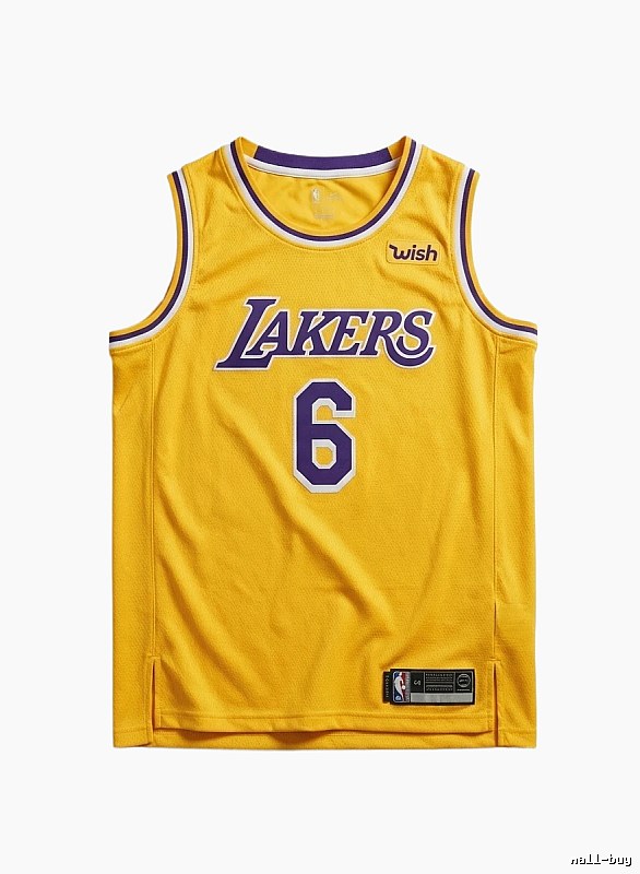 LBJ's yellow basketball jersey of the Lakers