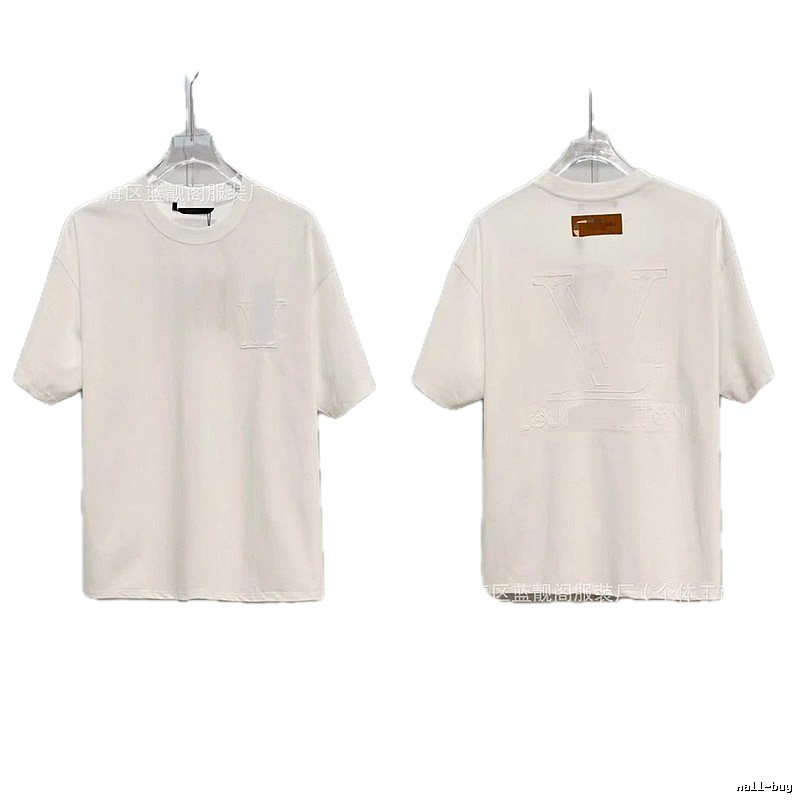 Louis Vuitton Embossed Minimalist Style White Short-sleeve T-shirt