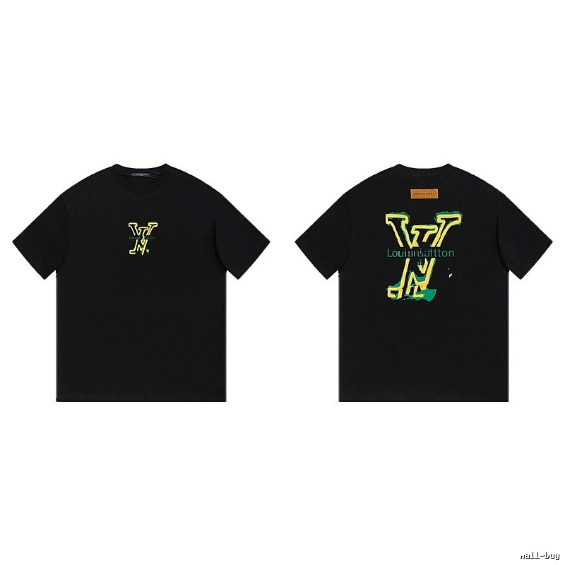 Louis Vuitton Graffiti Street Style Black Short Sleeve T-Shirt