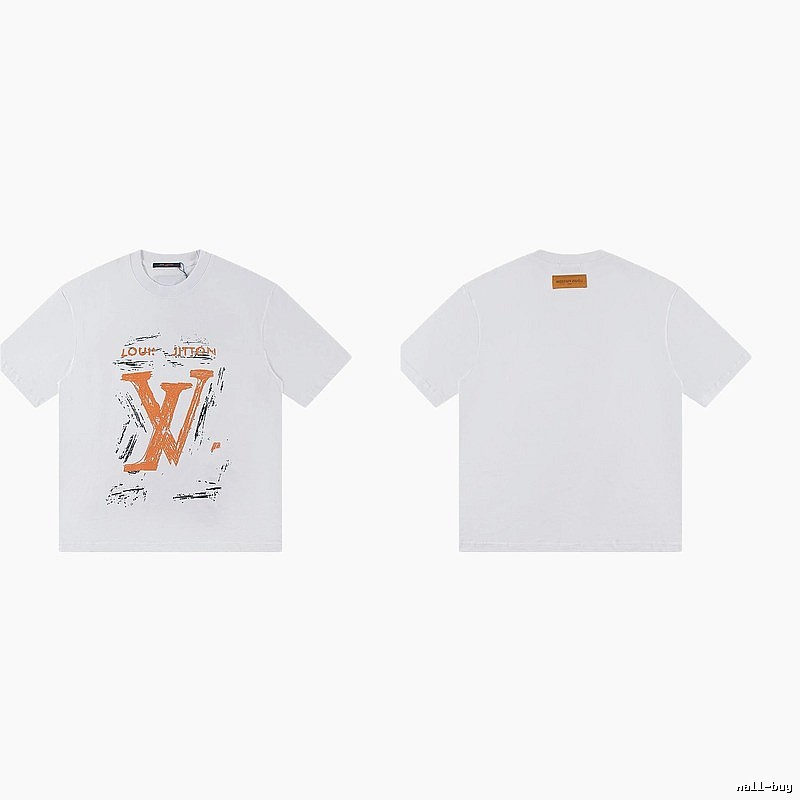 Louis Vuitton Graffiti Trendy Cool Style White Short-sleeve T-shirt