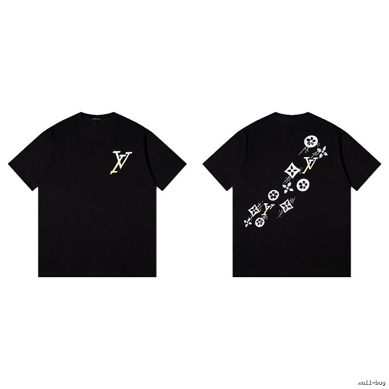 Louis Vuitton Trendy Monogram Black Short Sleeve T-shirt