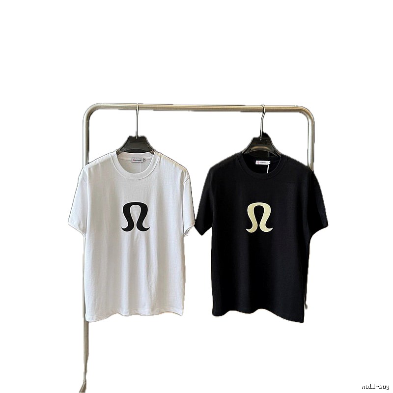 lululemon Classic Large Logo Casual Style Two-tone T-Shirt