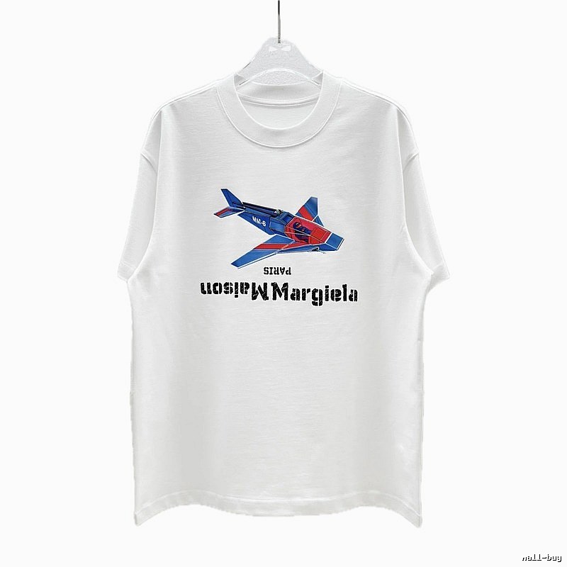 Maison Margiela MM6 Fighter Jet Print White T-Shirt