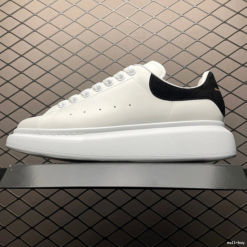 McQueen White and Black Oversized Sneakers with Wide Cupsole