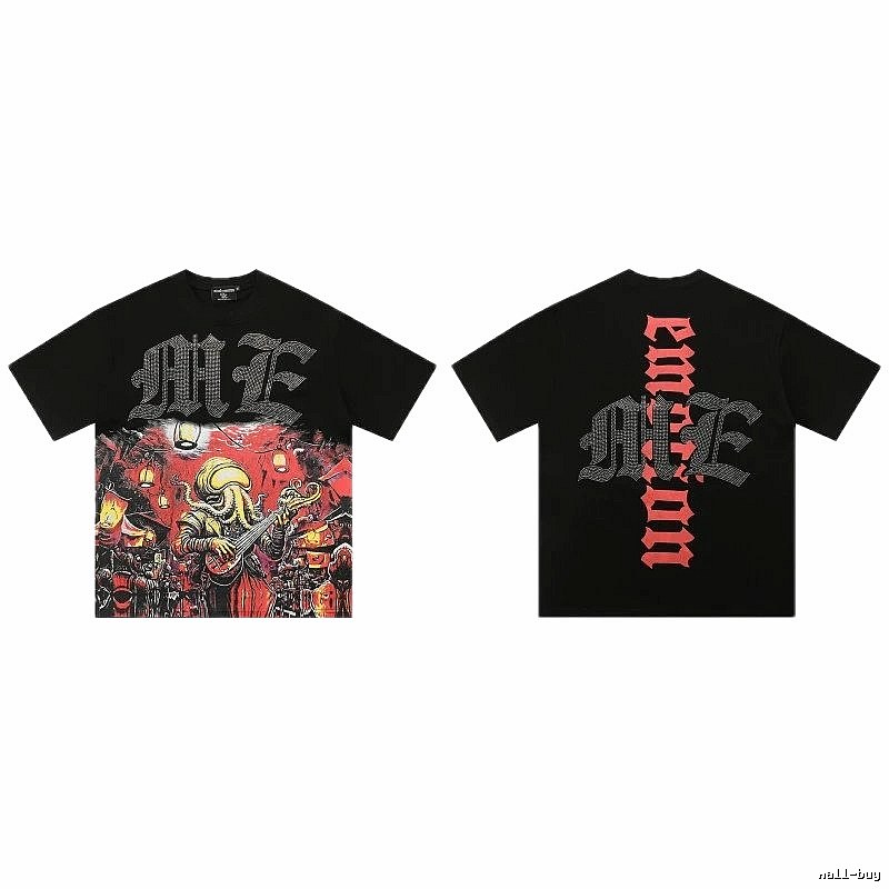Mixed Emotion Cthulhu Gothic Style Black T-Shirt