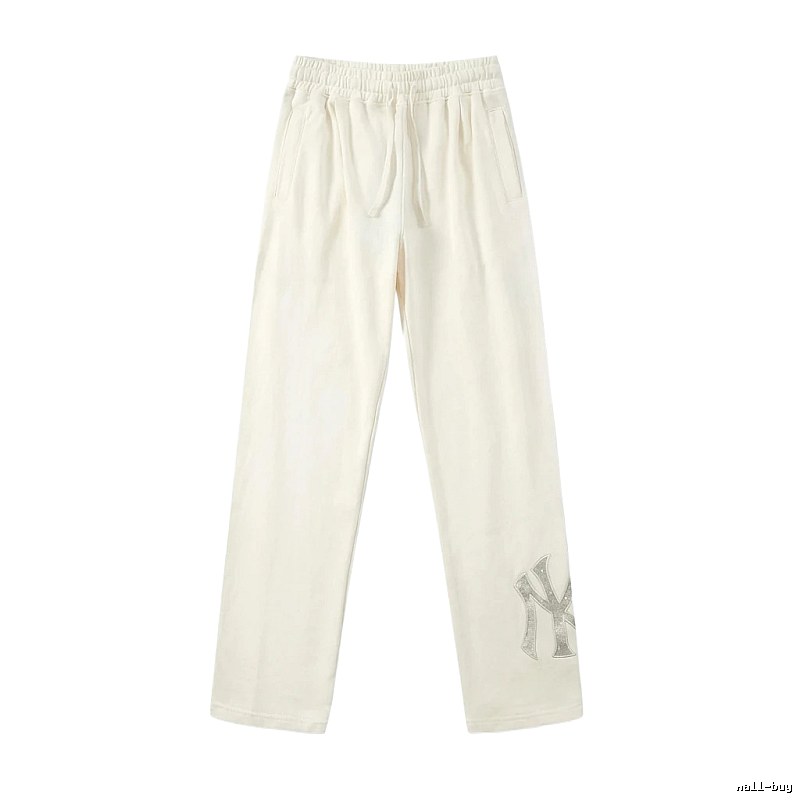 MLB casual style white long trousers