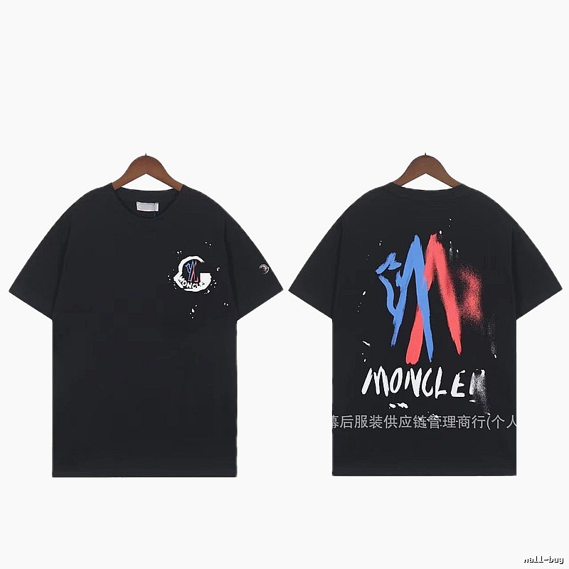 Moncler Graffiti Street Style Black T-Shirt