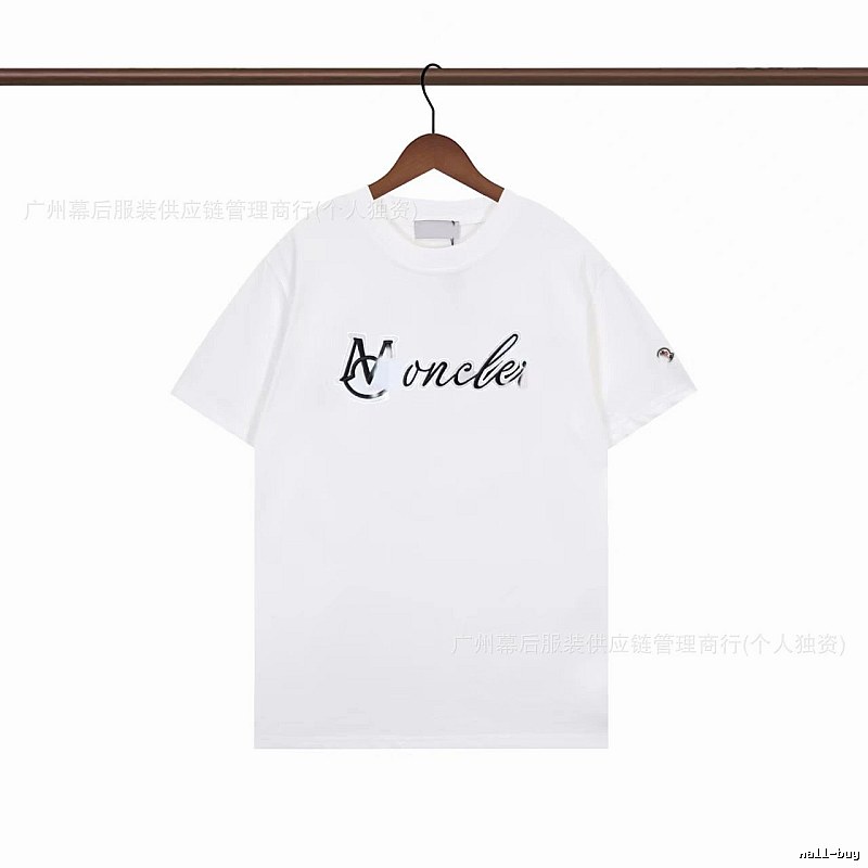 Moncler Letter Print Casual White T-Shirt