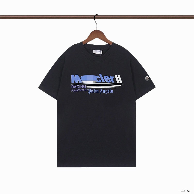 Moncler Racing Co-branded Street Style Black Short-sleeve T-shirt