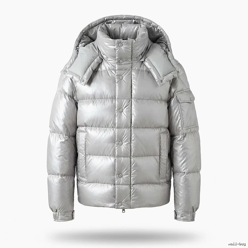 Moncler Silver Shiny Trendy and Cool Down Jacket