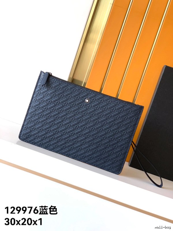 Montblanc Document pouch Blue Textured Slim