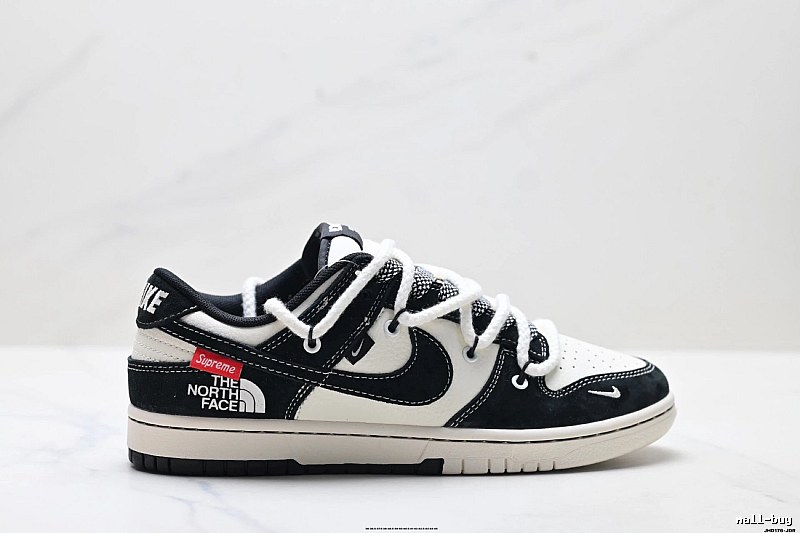 Nike co-branded black and white sports shoes