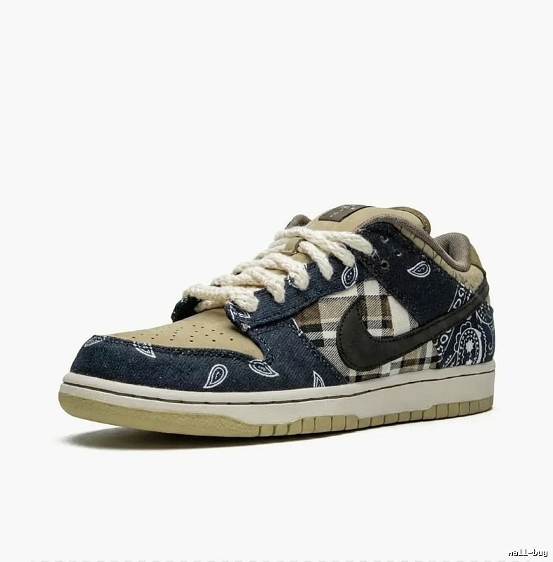Nike Denim Plaid Retro Athletic Shoes