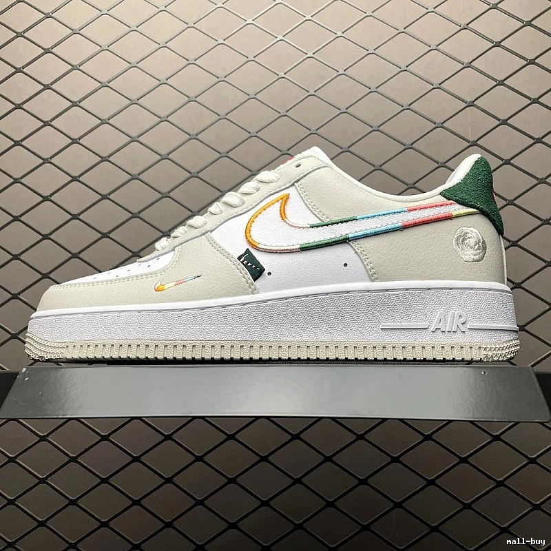 Nike White with Multicolor Accents Court Low-Top Sneakers with Clean Low Profile