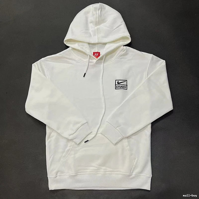 Nike White Zip Hoodie Weekend Wear Swoosh