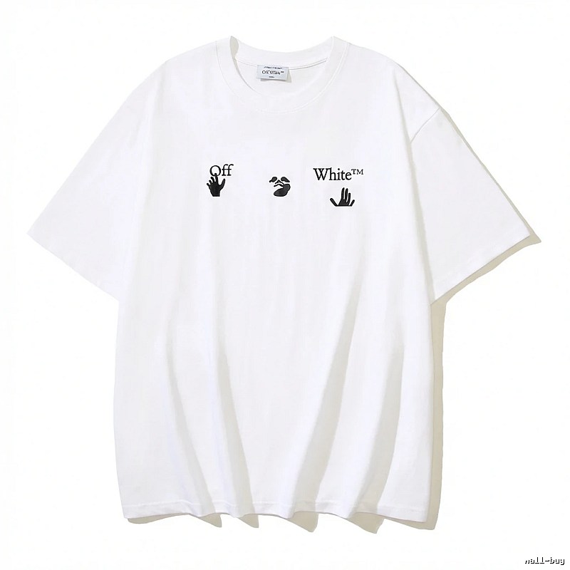 Off-White minimalist style white T-shirt