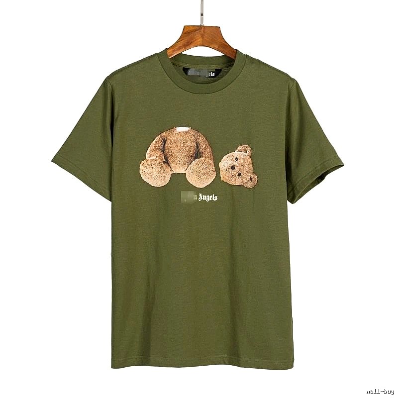 Palm Angels Relaxed Bear graphic T-shirt White Colorful Bear with Versatile Design