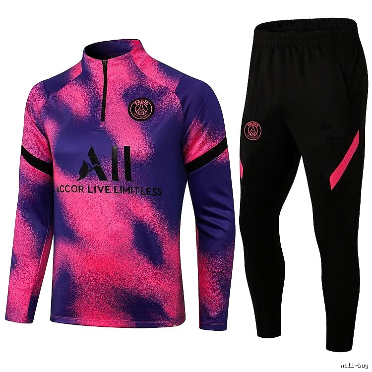 Paris Saint-Germain 2021-22 Pink Multicolor Pink Training Tracksuit Set Training Look