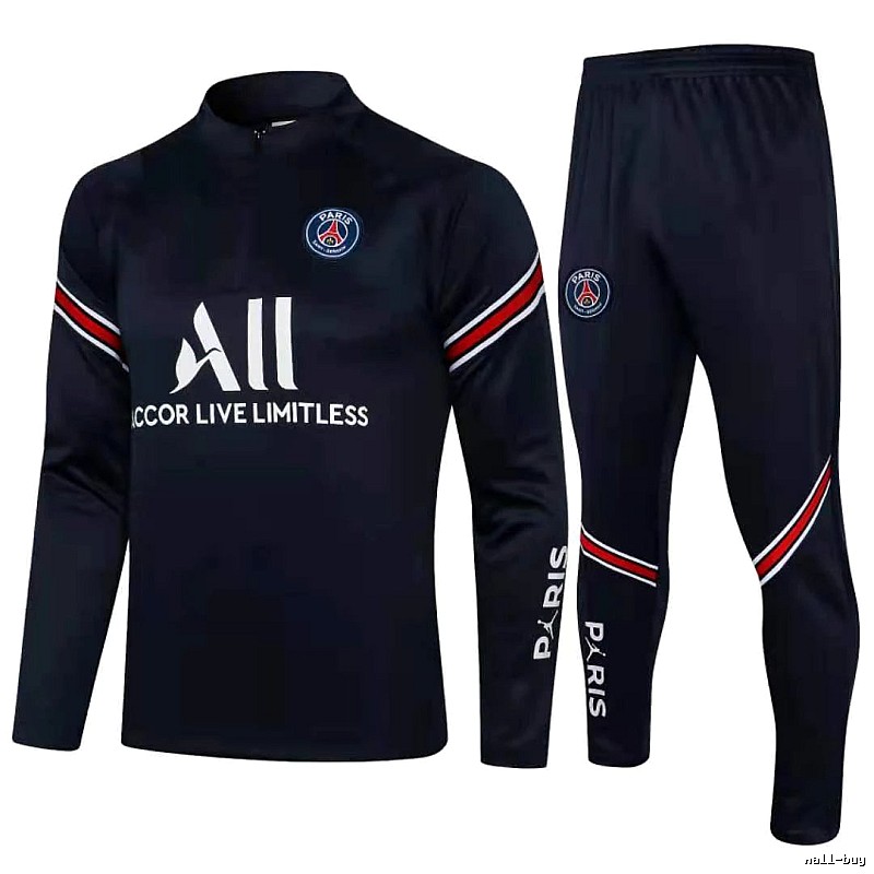 Paris Saint-Germain 2021-22 Royal Blue Training Tracksuit Set Match Day