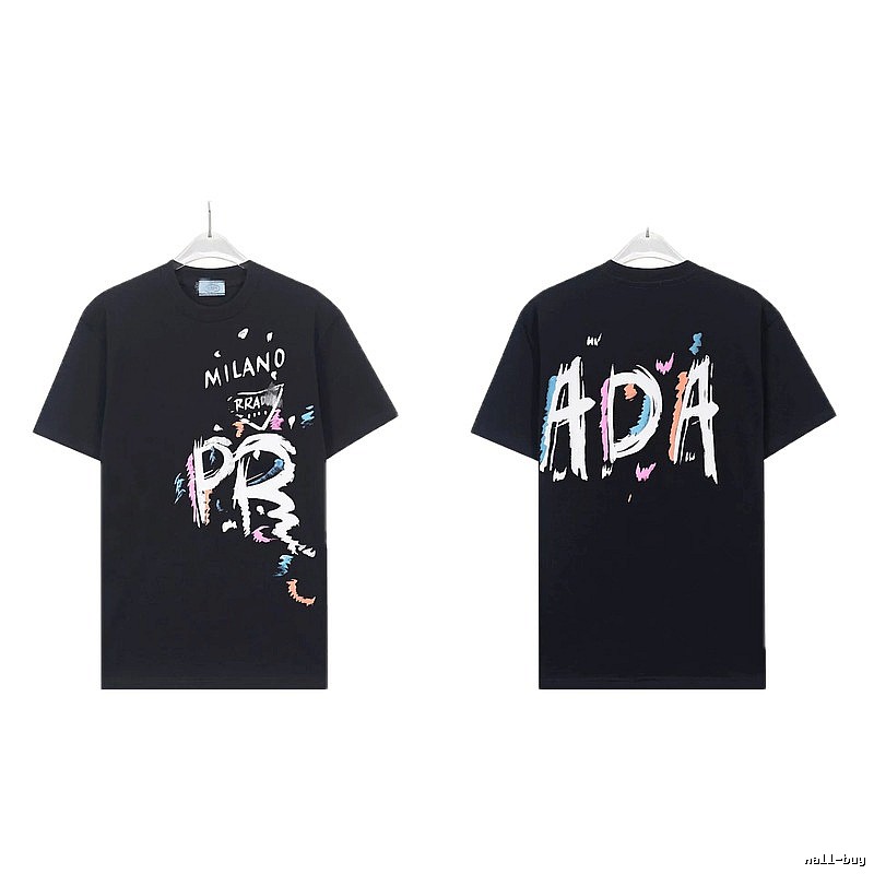 Prada Graffiti Collection Street Style Black T-Shirt