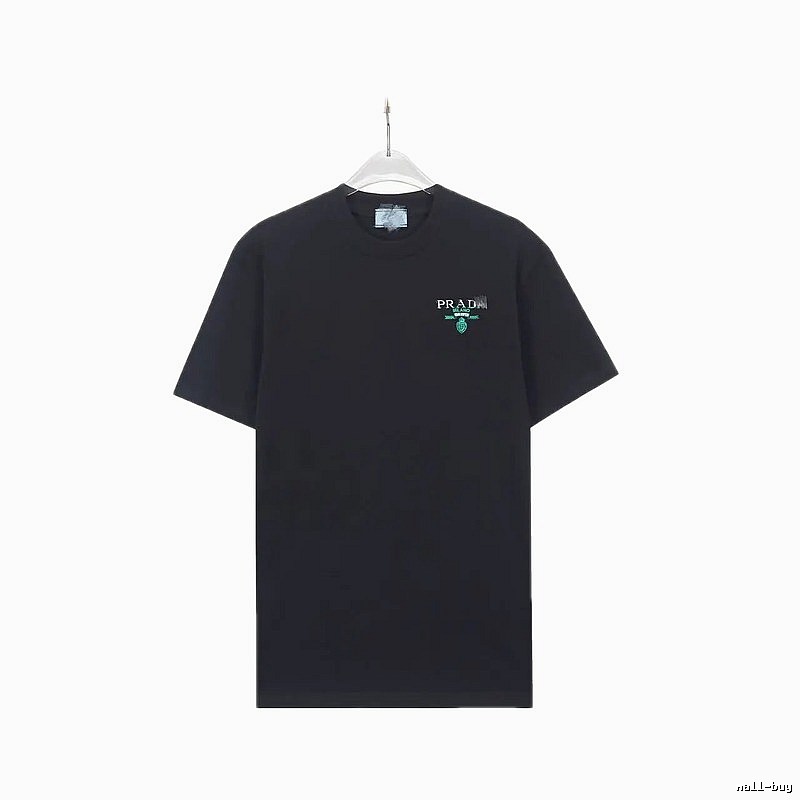 Prada Logo Minimalist Style Black T-Shirt