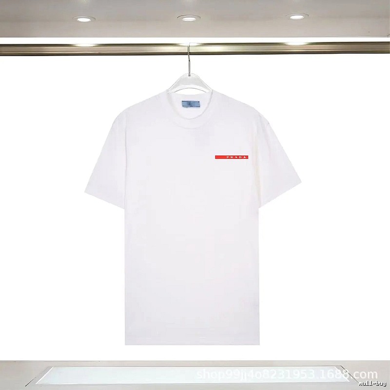 Prada Red Label Minimalist Style White Short-sleeve T-shirt