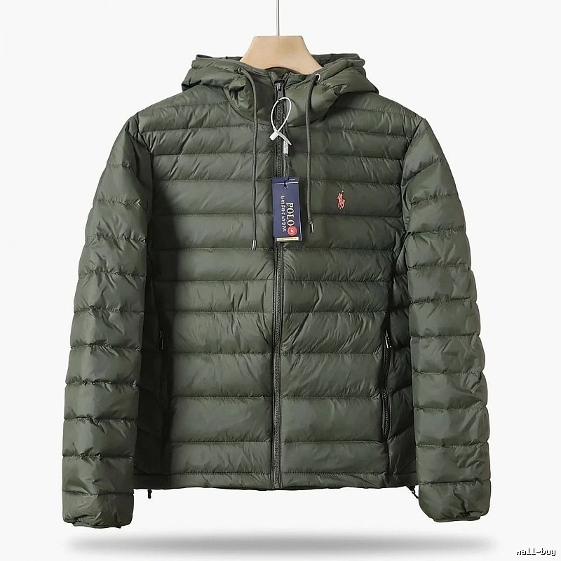 Ralph Lauren Polo casual style dark green down jacket